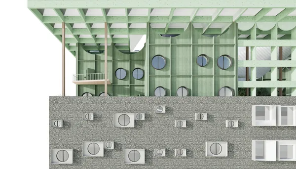 Dhanush Reddy Raja Elevation of the performance park, 2025 Digital drawing on paper 61.5 x 35 cm