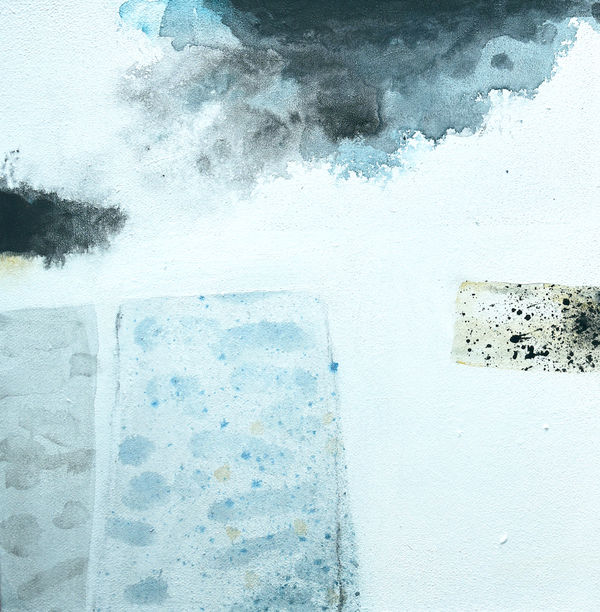 Marian Leven RSA Weather Watch 4, 2021 Acrylic and watercolour on canvas 30 x 30 x 4 cm
