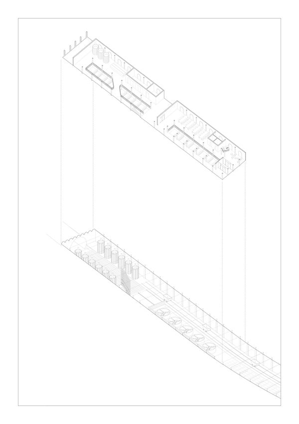 Alexandra Adams and Euan Campbell, Botanic Gardens Axonometric, 2020