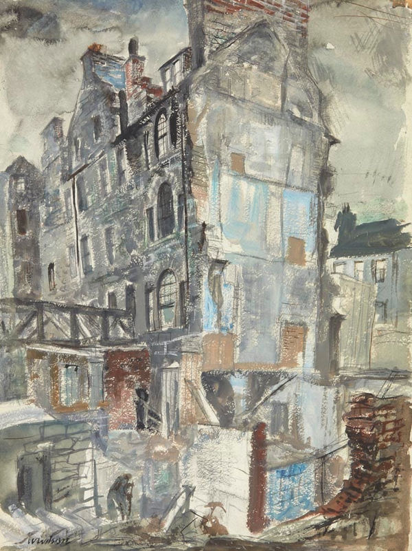 William Wilson RSA, Demolition in Hanover Street, around 1938