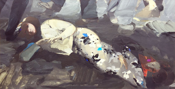 Alexander Fraser RSA Ready Made Fragment, 1987 Oil on canvas 114 x 206 cm