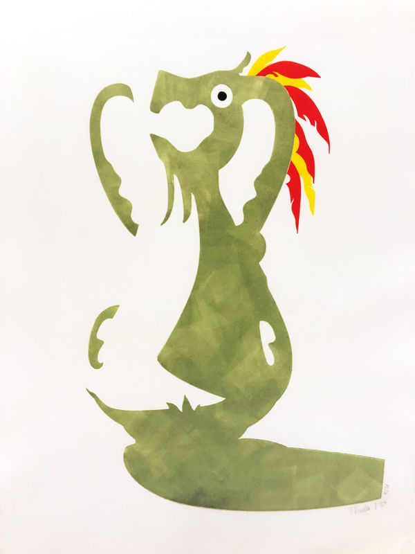 Theda Wahl Josef Strnact Vase, 2024 Linocut Image: 56 x 76 cm Frame: 60 x 80 cm Edition of 17