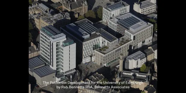 Rab Bennetts RSA, Potterrow Development for the University of Edinburgh; history, design, construction, completion