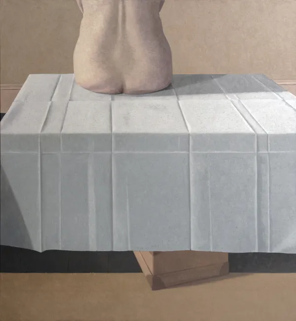 David Evans RSA September Sunday, 1973 Oil on canvas Image: 122 x 112 cm Frame: 133 x 123 cm