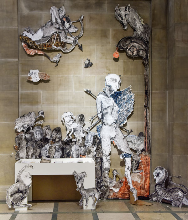 Madeleine Wood All Creatures, Return to Me (Under the Lampost) Ink, charcoal, gouache and graphite on paper variable