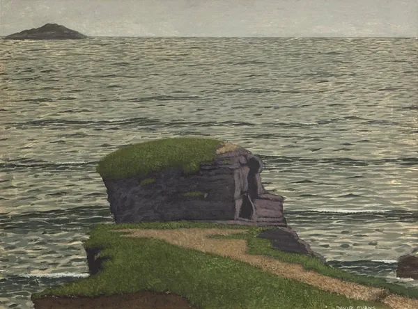 David Evans RSA Seaton Cliffs, Arbroath Acrylic on board Image: 25 x 34 cm Frame: 46 x 52 cm