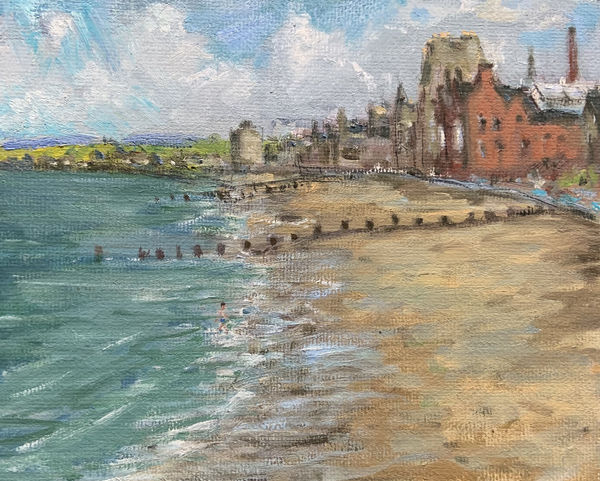 Henry Kondracki RSA Portobello Bay Oil on board 24 x 30 cm