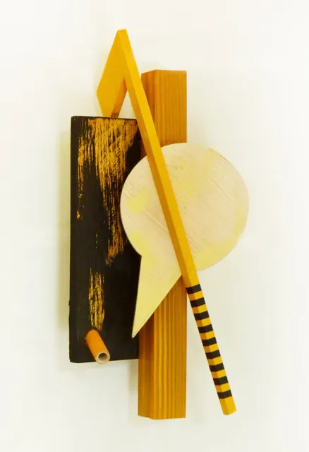 Doug Cocker RSA Song of Autumn XIV Painted wood construction approx. 32 x 17 x 10 cm