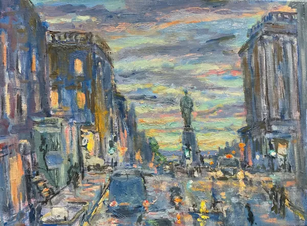 Henry Kondracki RSA Festival Nights, 2025 Oil on canvas 30 x 40 cm