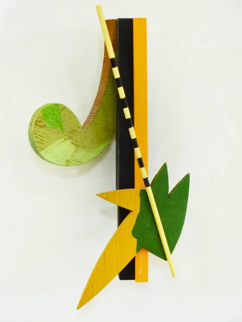 Doug Cocker RSA Song of Autumn V Painted wood construction approx. 32 x 17 x 10 cm