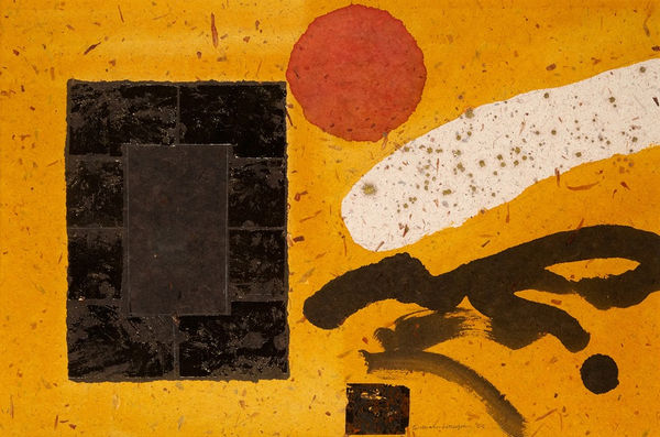 William Littlejohn RSA Sunset Harbour, 2005 Watercolour and gold leaf on paper Image size: 46 x 70 cm Frame size: 72 x 95 cm