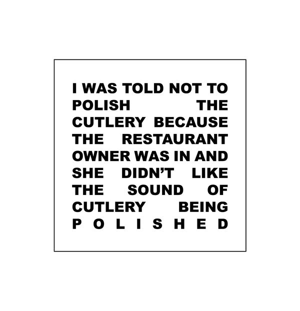 Sophie Stewart, Cutlery, 2020