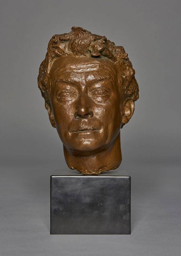 Eric Schilsky RSA Portrait bust of Sir William George Gillies RSA, 1956 Bronze 27 x 21 x 25 cm