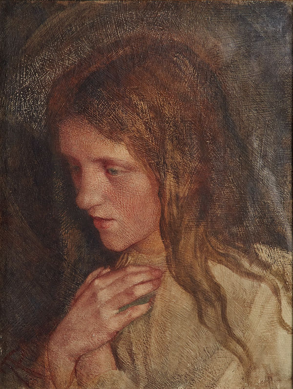 Phoebe Anna Traquair HRSA, Head of a Girl, around 1907