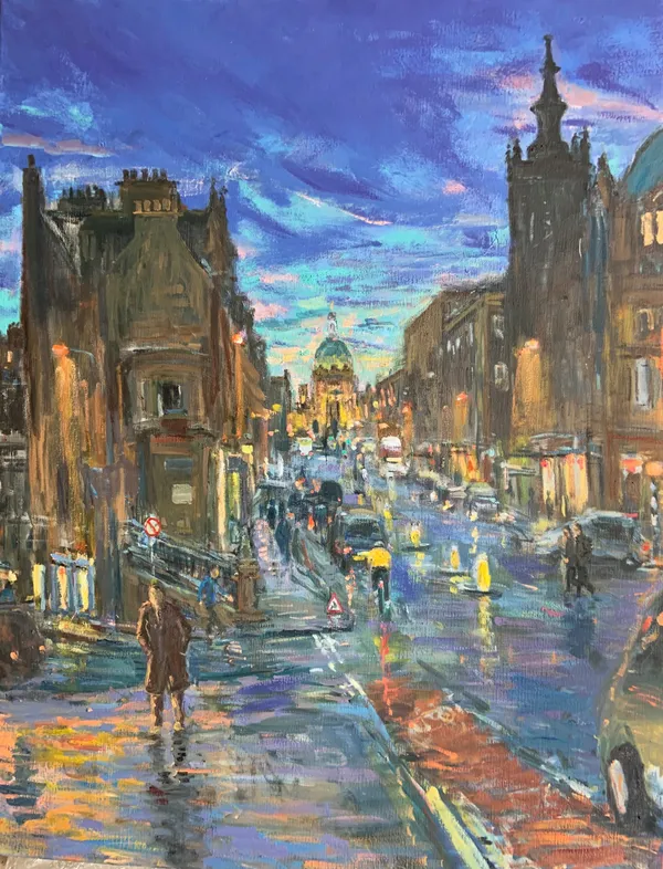 Henry Kondracki RSA Greyfriars, Evening, 2023 Oil on canvas 144 x 89 cm