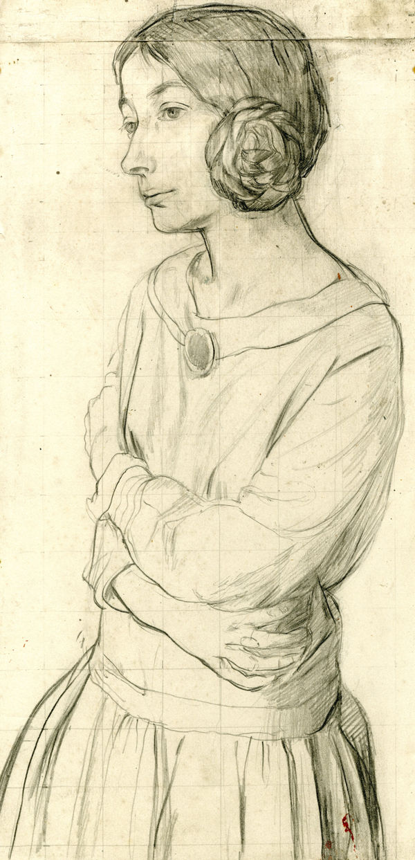 William Gillies RSA Emma Gillies, c.1932 Pencil on paper 36.7 x 18.5 cm (support)