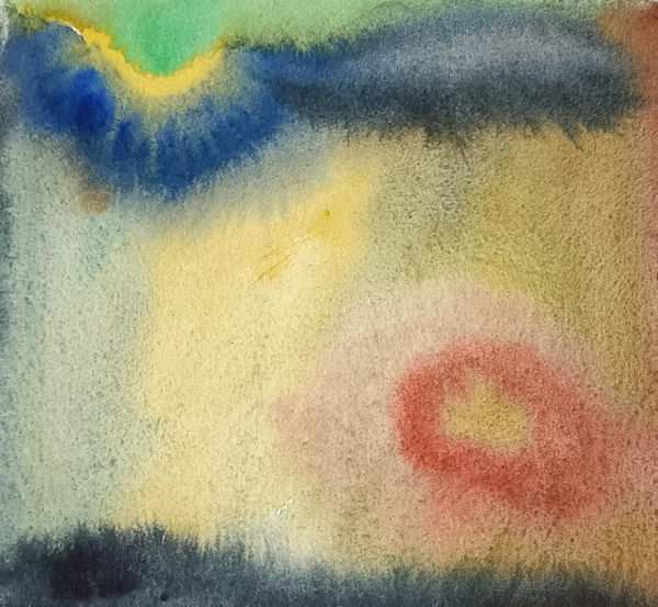 John Houston RSA Untitled (Summer Afternoon) Watercolour on paper Image: 14 x 15 cm Frame: 38 x 38 cm