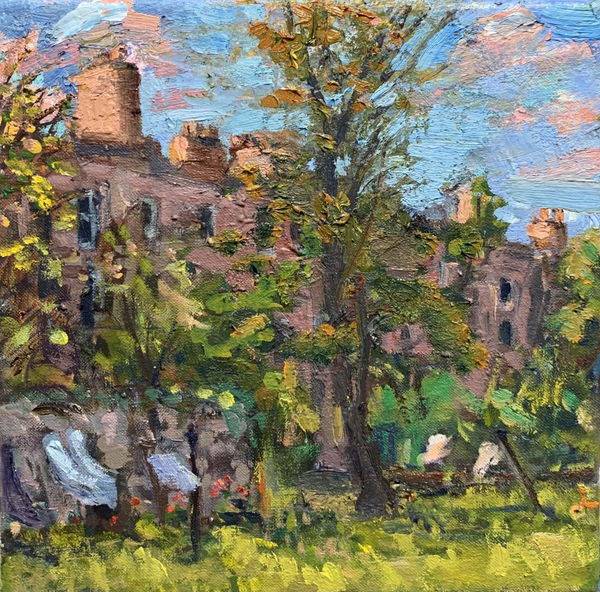 Henry Kondracki RSA The Back Green Oil on canvas 25 x 25 cm