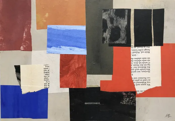 Alfons Bytautas RSA Reflections, 2019 Acrylic and collage on board 21 x 30 cm