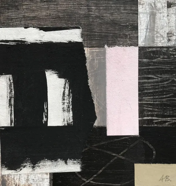 Alfons Bytautas RSA Waiting, 2021 Acrylic and collage on card 16 x 15 cm