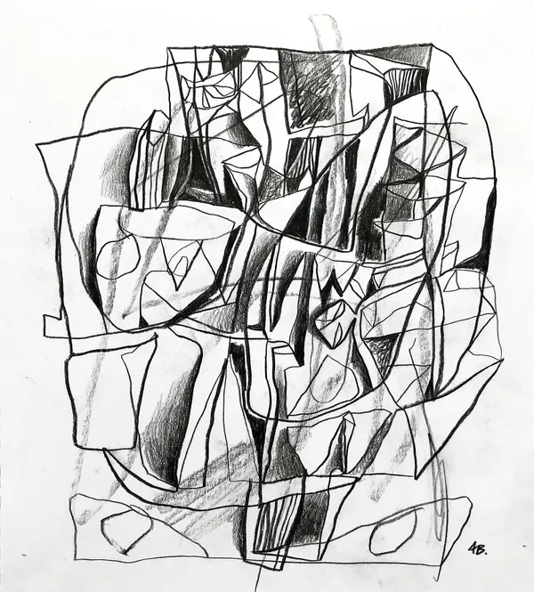 Alfons Bytautas RSA Variation, 2020 Crayon on paper 28 x 25 cm