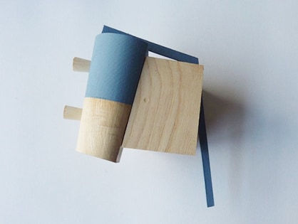 Doug Cocker RSA Scherzo No. 56 Painted ash 15 x 14 x 7 cm