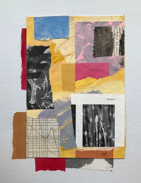 Alfons Bytautas RSA Mythos 4 Mixed media collage on card 25 x 19.5 cm