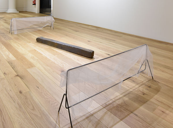 Ewan Robertson Untitled (Longshore’s chantepleure), 2022 Cast iron, mild steel, netting Dimensions variable