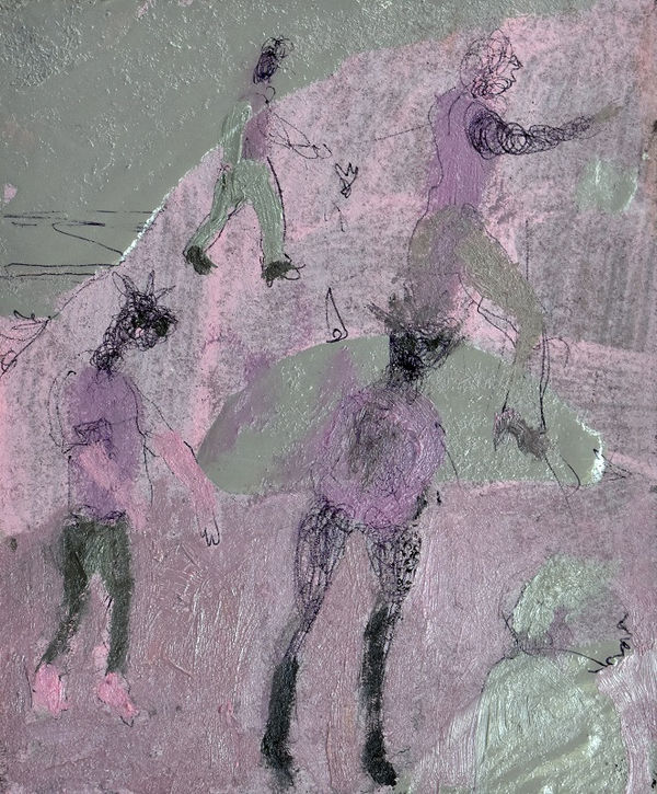 Robbie Bushe RSA The Climb, 2019 mixed media on panel 15 x 12.5 cm