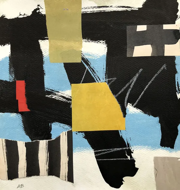 Alfons Bytautas RSA Late Hour, 2020 Acrylic and collage on paper 30 x 28 cm