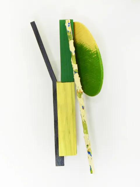 Doug Cocker RSA Song of Autumn IV Painted wood construction approx. 32 x 17 x 10 cm