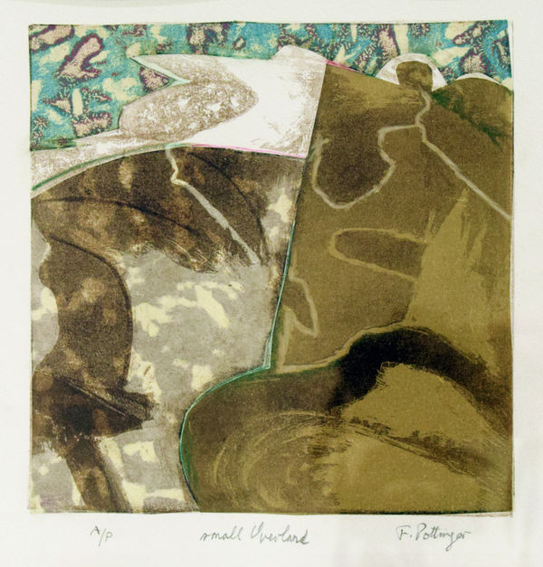 Frank Pottinger RSA Small Overland Lithograph with chine collé 41.5 x 36 cm 1 artist's proof