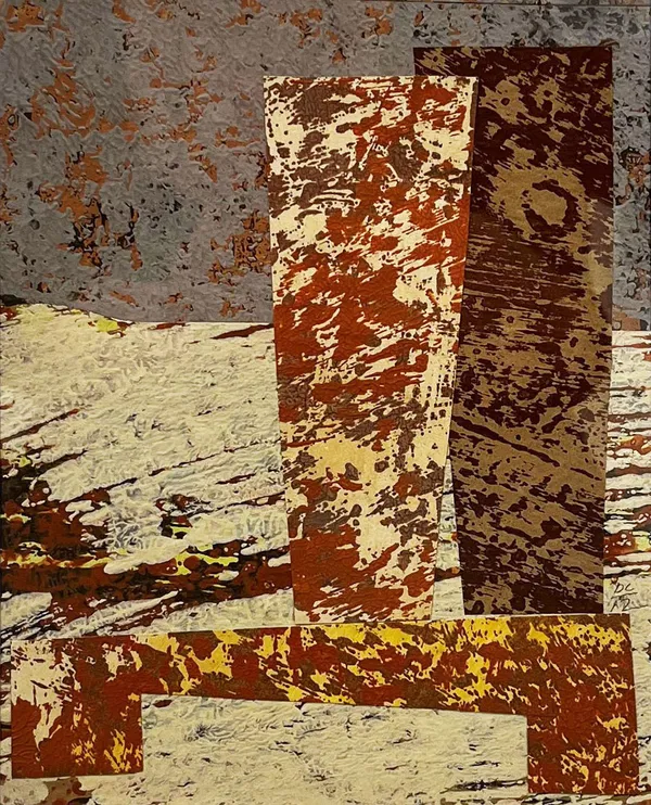 Doug Cocker RSA Lewis Forms 7 Mixed media Image size: 21.5 x 17 cm Frame size: 39 x 33.5 cm