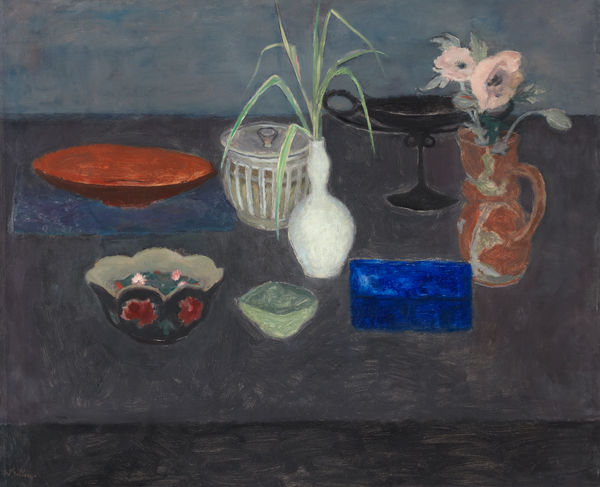 William Gillies RSA Still Life on a Dark Ground, 1971 Oil on canvas 85 x 101 cm