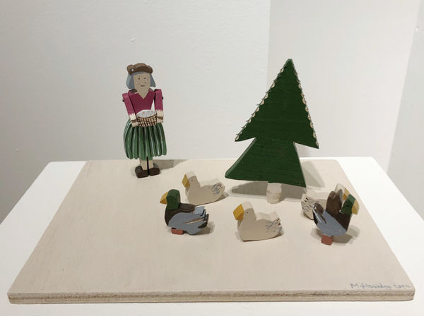 Madeline Howden Feeding The Ducks, 2024 Wood, acrylic paint 20 x 20 cm