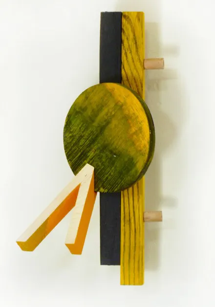 Doug Cocker RSA Song of Autumn I Painted wood construction approx. 32 x 17 x 10 cm