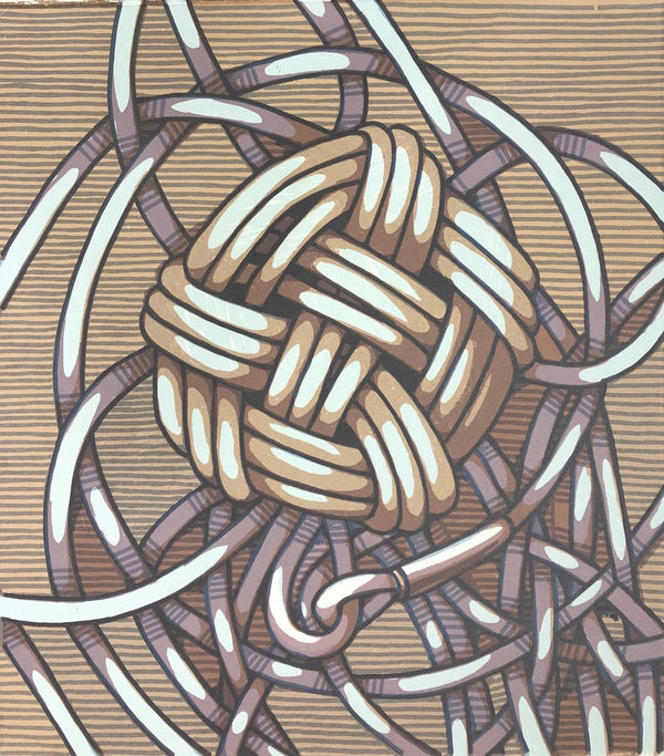 Arthur Watson PPRSA Iron Fist & Fankle, 2023 Screenprint Image: 43 x 38 cm Framed: 50 x 45 cm Edition of 12