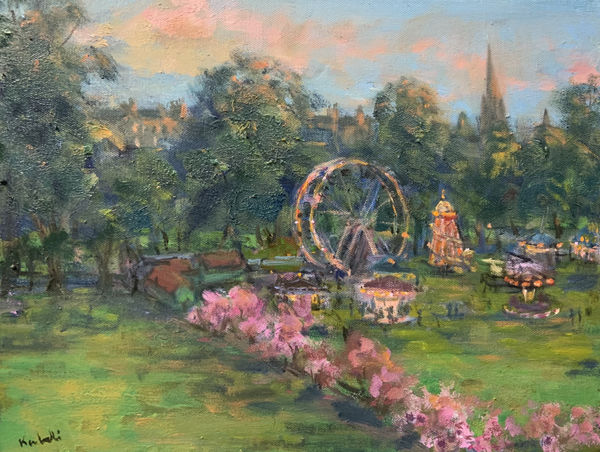 Henry Kondracki RSA Fun Fair, Summer Oil on canvas 31 x 41 cm