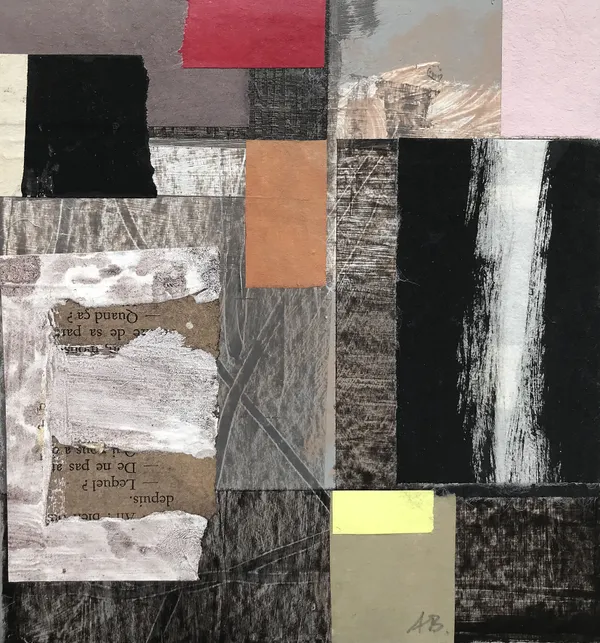 Alfons Bytautas RSA Mirage, 2021 Acrylic and collage on card 16 x 15 cm