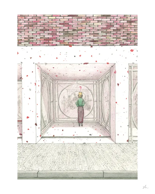 Siobhan Ironside The Jam Spaces, 2025 Digital print on paper from an original ink and pencil drawing 25 x 20 cm Edition of 10