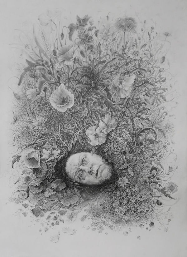 Jennifer Robson The Artist, 2024 Graphite Unframed: 76 x 56 x 1 cm Framed: 80 x 60 x 4 cm