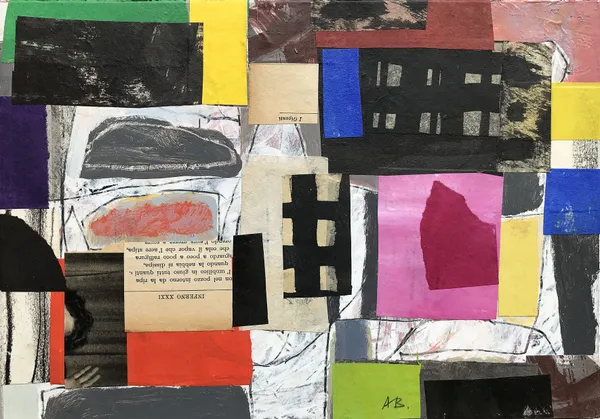 Alfons Bytautas RSA Inside the Circle, 2018 Acrylic and collage on panel 21 x 30 cm