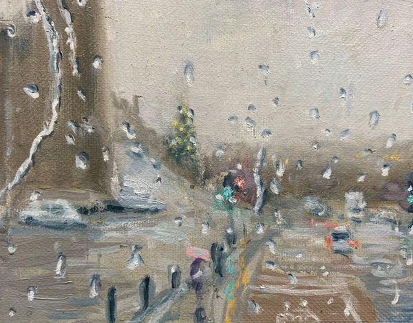 Henry Kondracki RSA Going Down the Mound Oil on board 30 x 24 cm