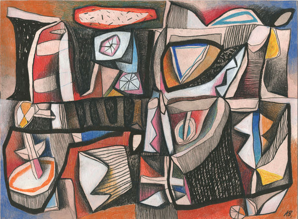 Alfons Bytautas RSA Origin, 2023 Mixed media on paper 30 x 40 cm