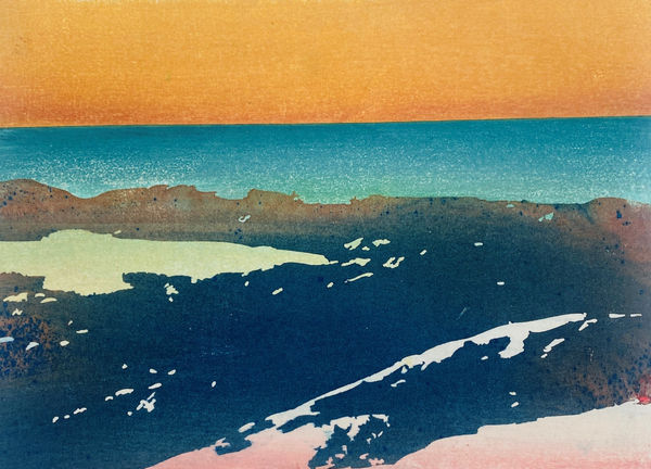 Paul Furneaux RSA Untitled Lewis Landscape 3 Unique Mokuhanga 40 x 30 cm