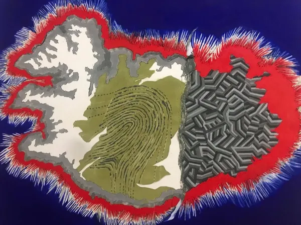 Sam Ainsley RSA, Icelandic Tapestry; Fire and Ice