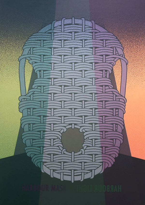 Arthur Watson PPRSA Harbour Mask Harbour Lights Screenprint Image: 96 x 66 cm Framed: 103 x 74 cm Edition of 10