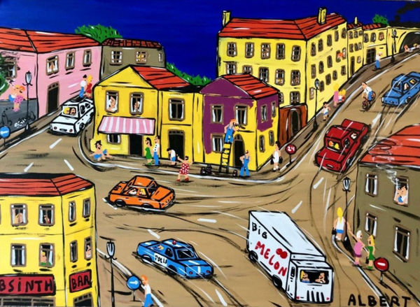 Albert Willem, The yellow purple house, 2022