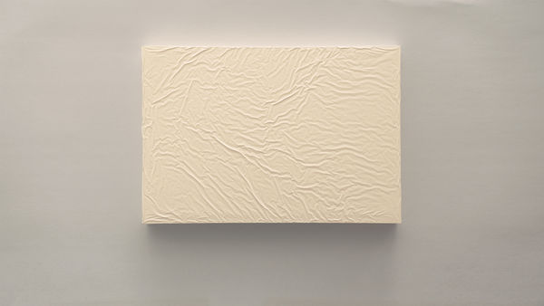 Fernando Polidura Thirty-second Adjustment, 2023 Vinyl paint, paper, shrink wrap film 13.9 x 20.3 x 1.4 in 35.3 x 51.3 x 3.5 cm