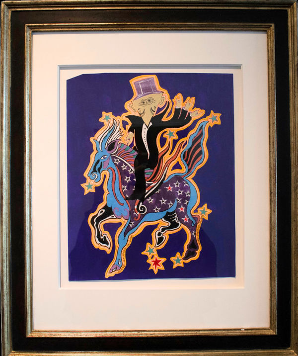 Pedro Friedeberg Jinete en Busca de Dios, 2015 Ink and acrylic on paper 13.5 x 11 in 34.3 x 27.9 cm